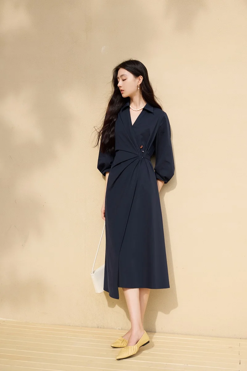 香影lookbook?收腰衬衫裙·职场高知风