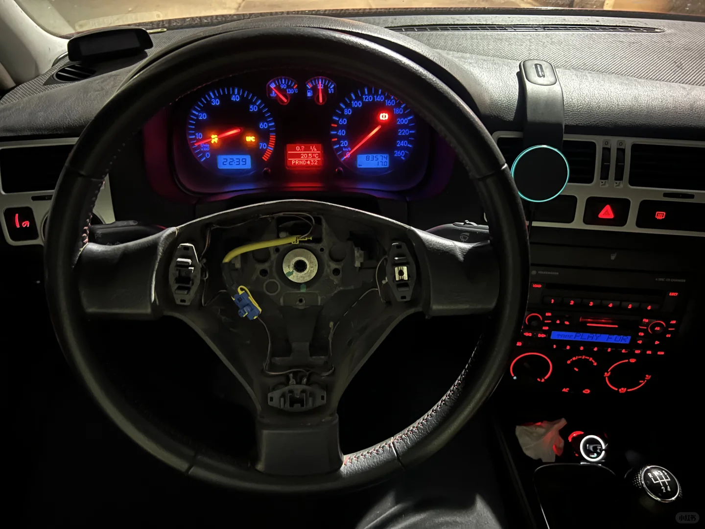 高尔夫4新仪表已装车,又纯粹了不少