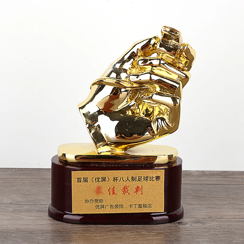 树脂奖杯足球先生金鞋金球奖杯