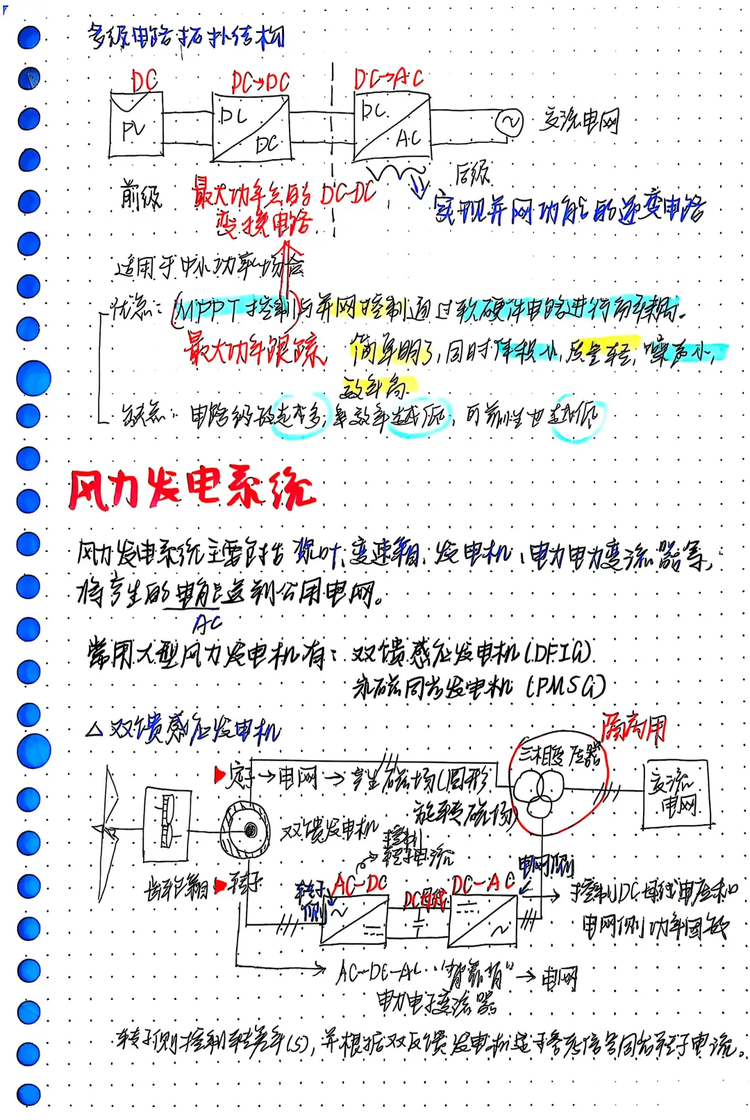 三个新能源发电系统与一个储能系统