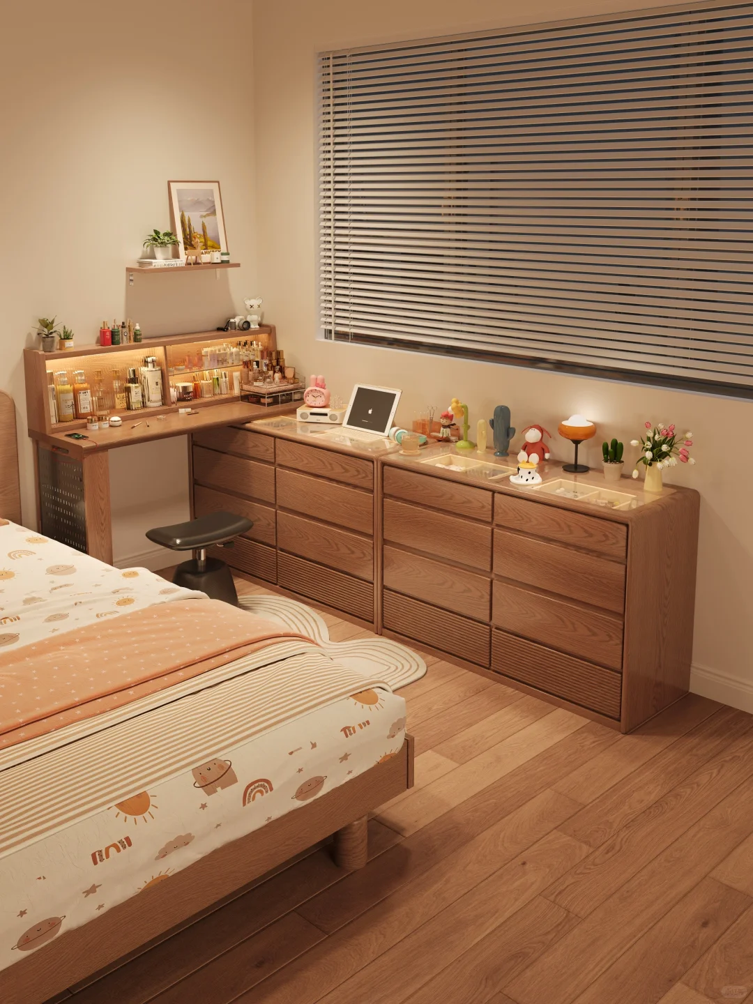 一不小心?加了个柜子就成了半包围卧室了