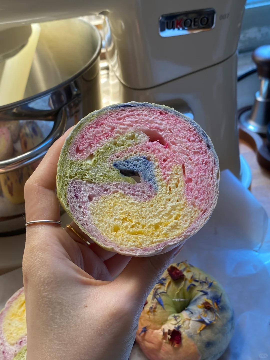 用高比克007画境厨师机做了莫奈花园贝果～