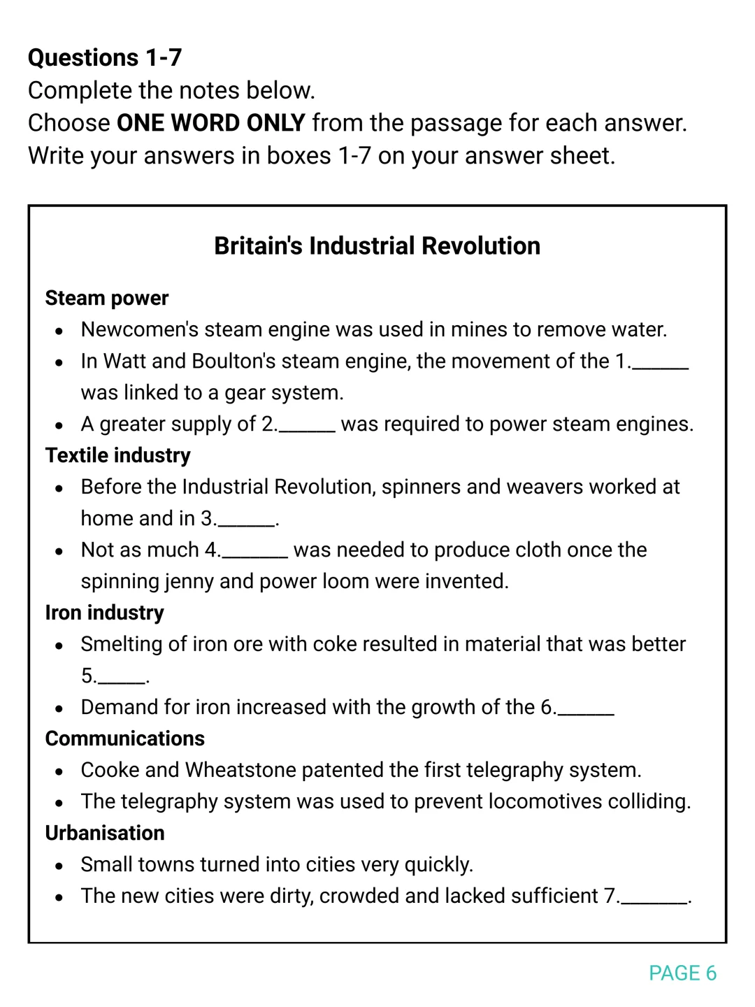 雅思阅读The Industrial Revolution