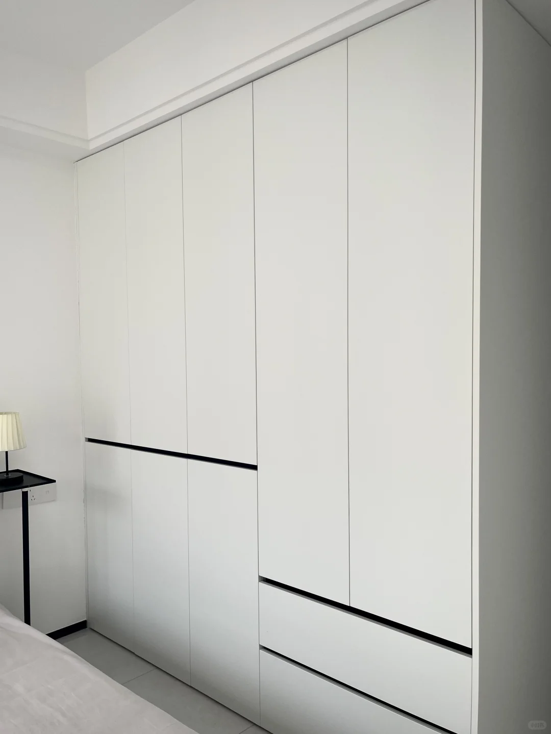 小红书抄来的分段式白色极简衣柜 附尺寸