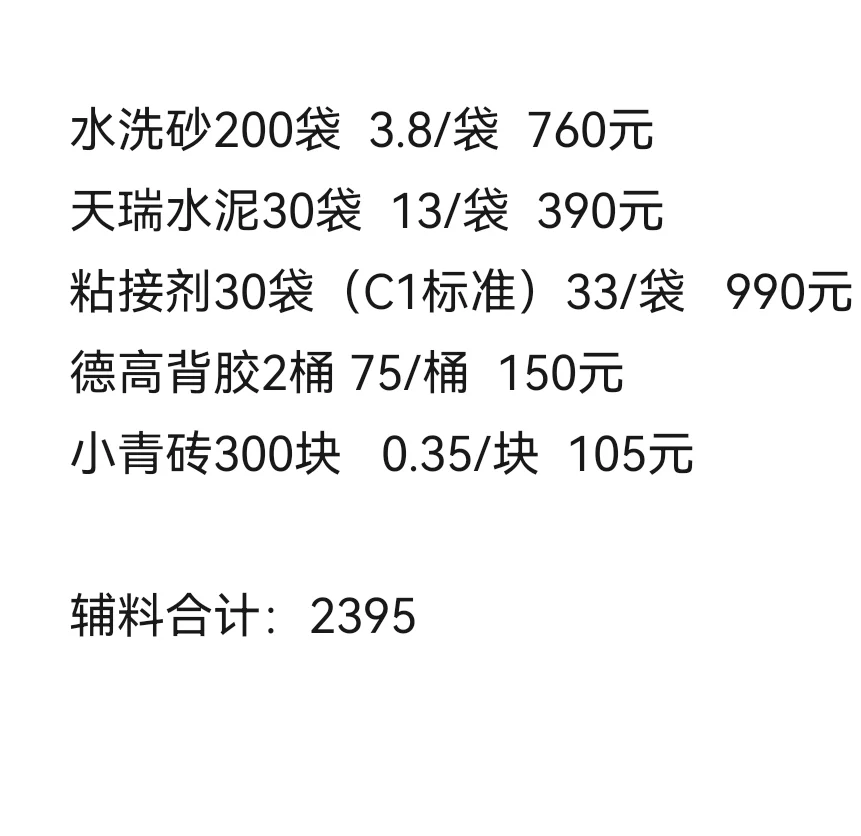 材料到位，瓦工准备！