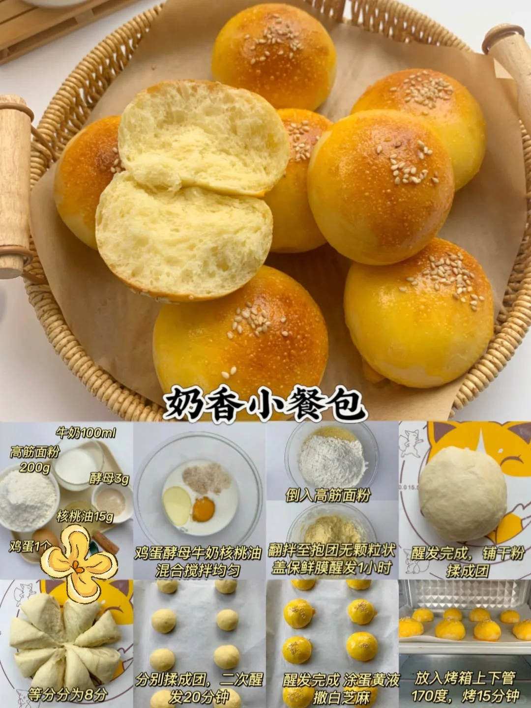 12款宝宝蛋糕面包??|烘焙中式糕点