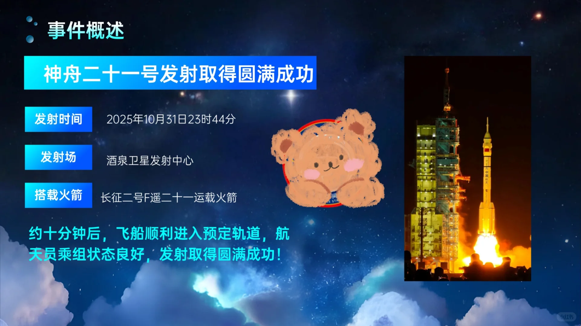 时事热点PPT│神舟二十一号发射成功你值得