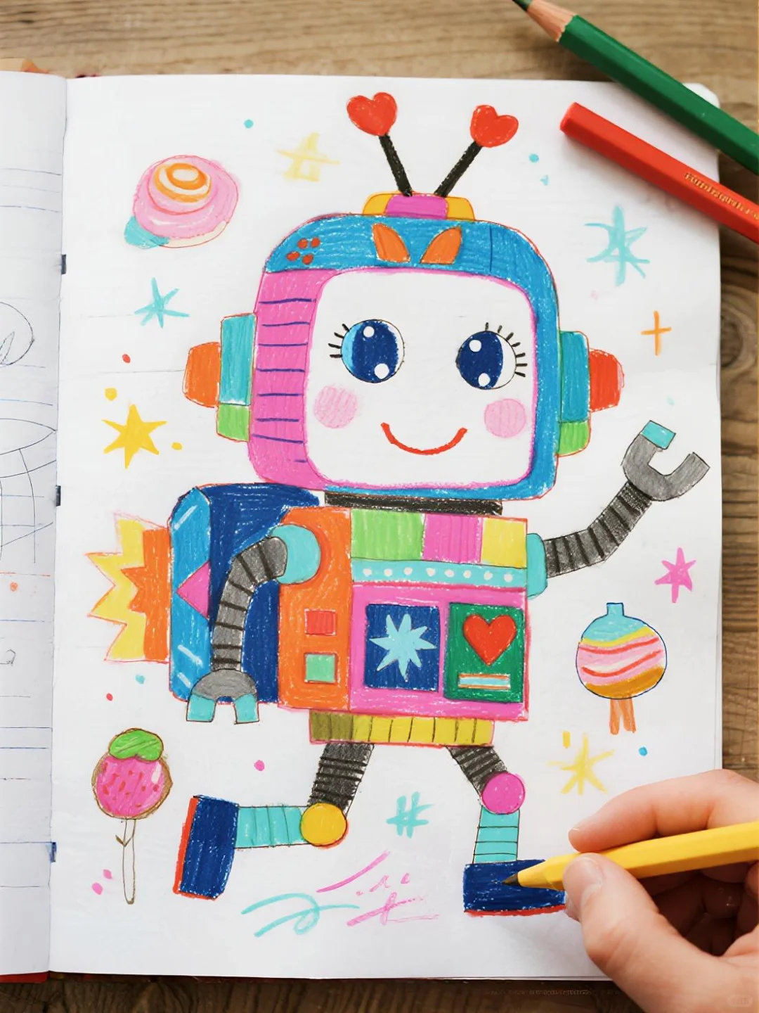 儿童创意手绘机器人