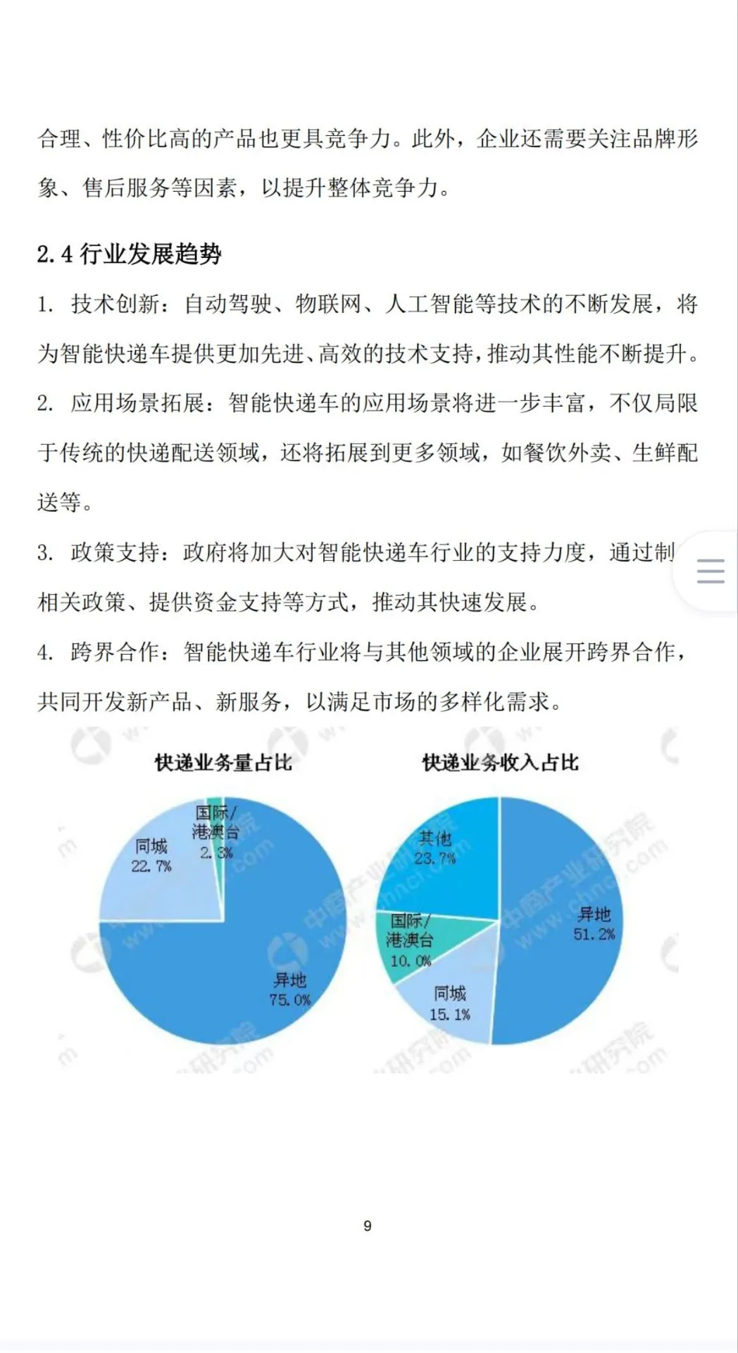 《智能快递车创业计划书》Word➕PPT