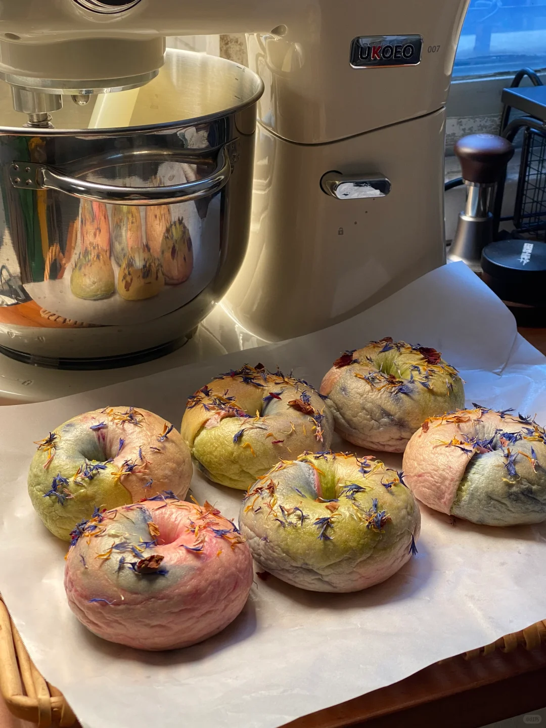 用高比克007画境厨师机做了莫奈花园贝果～