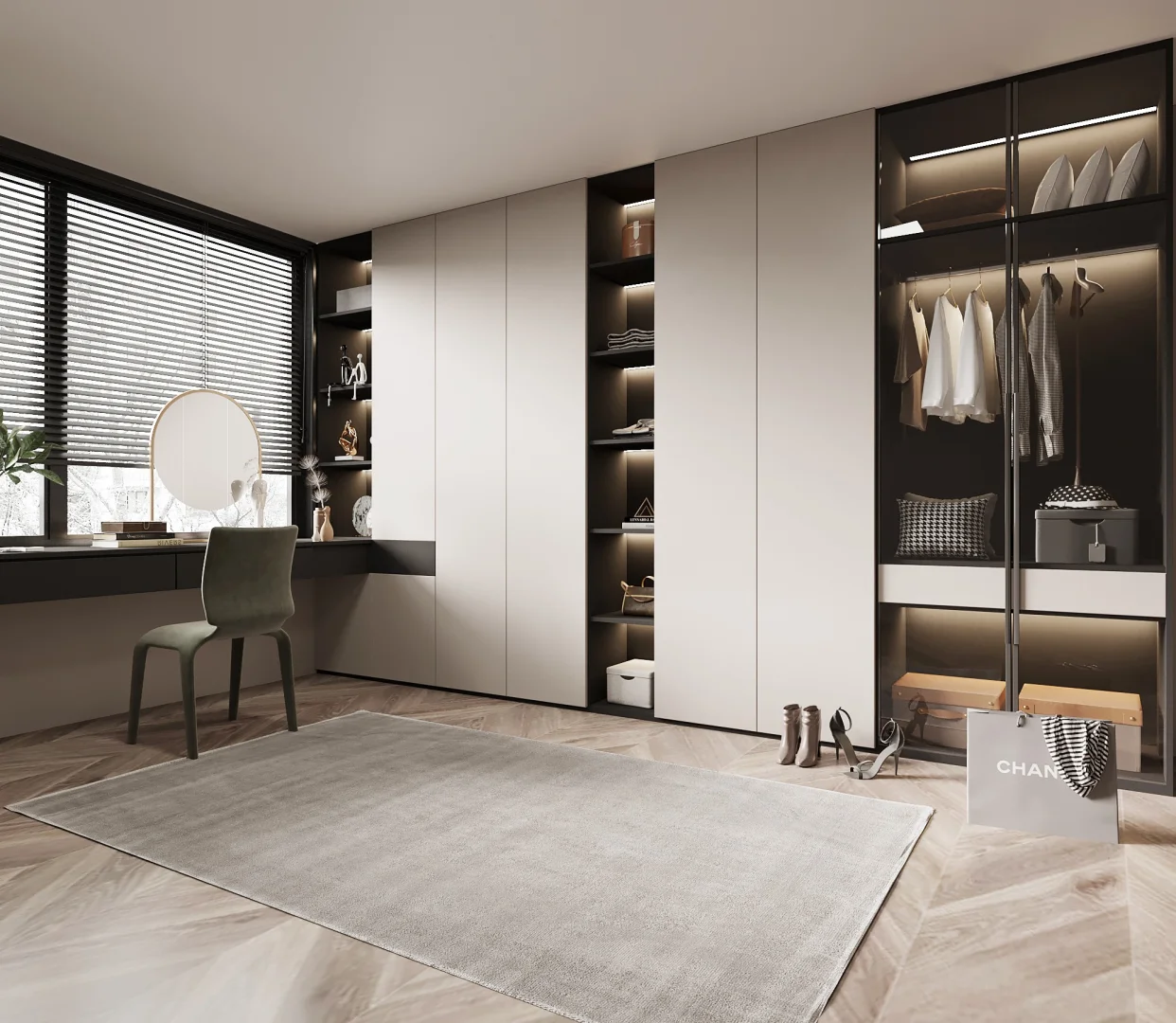 全铝多功能桌柜：极简空间的整合艺术