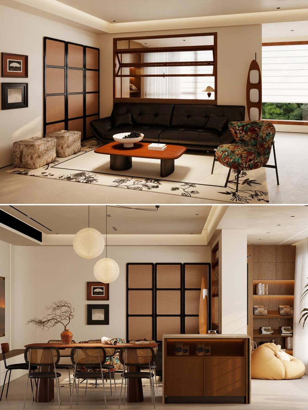 158㎡中古风+奶油色，拿捏复古电影感！