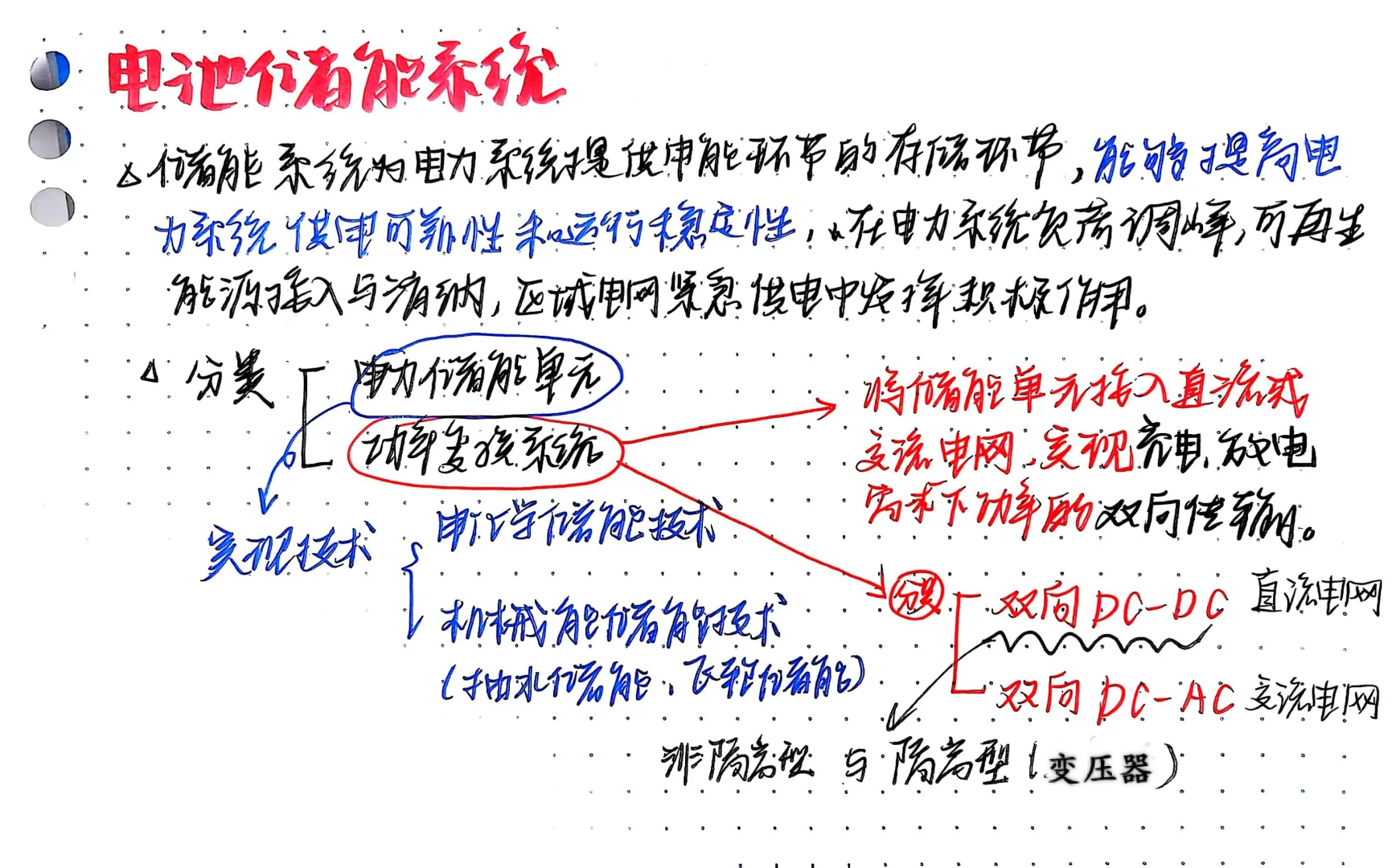 三个新能源发电系统与一个储能系统