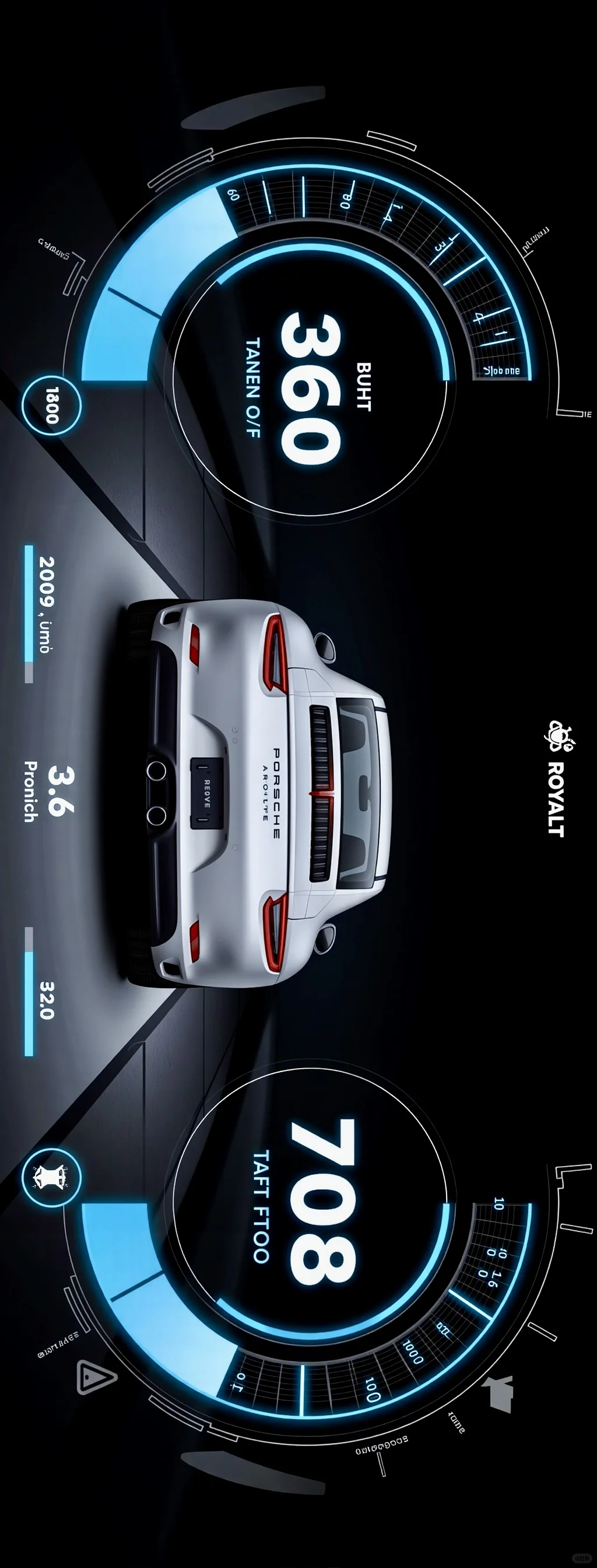 【SD练习】HMI概念设计~黑蓝科技风