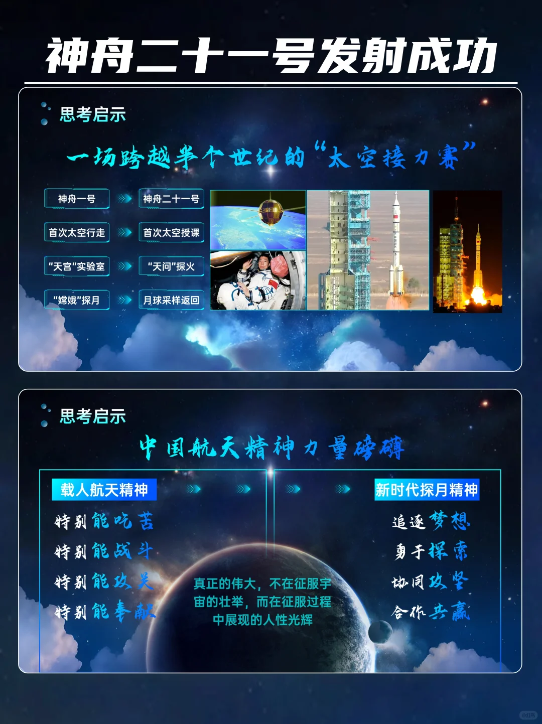 时事热点PPT│神舟二十一号发射成功