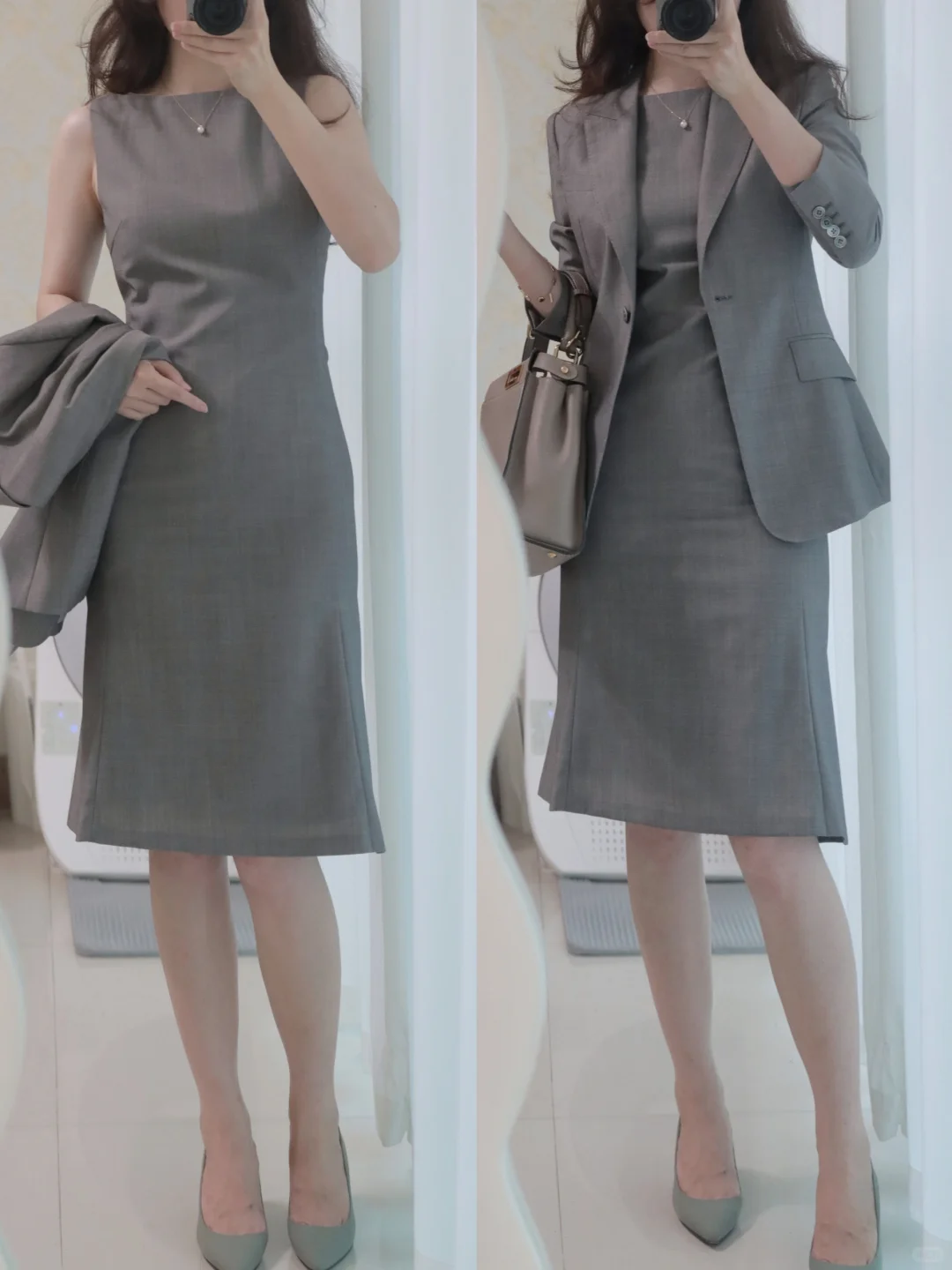 初秋高智感格雷系穿搭|穿上就是S lady