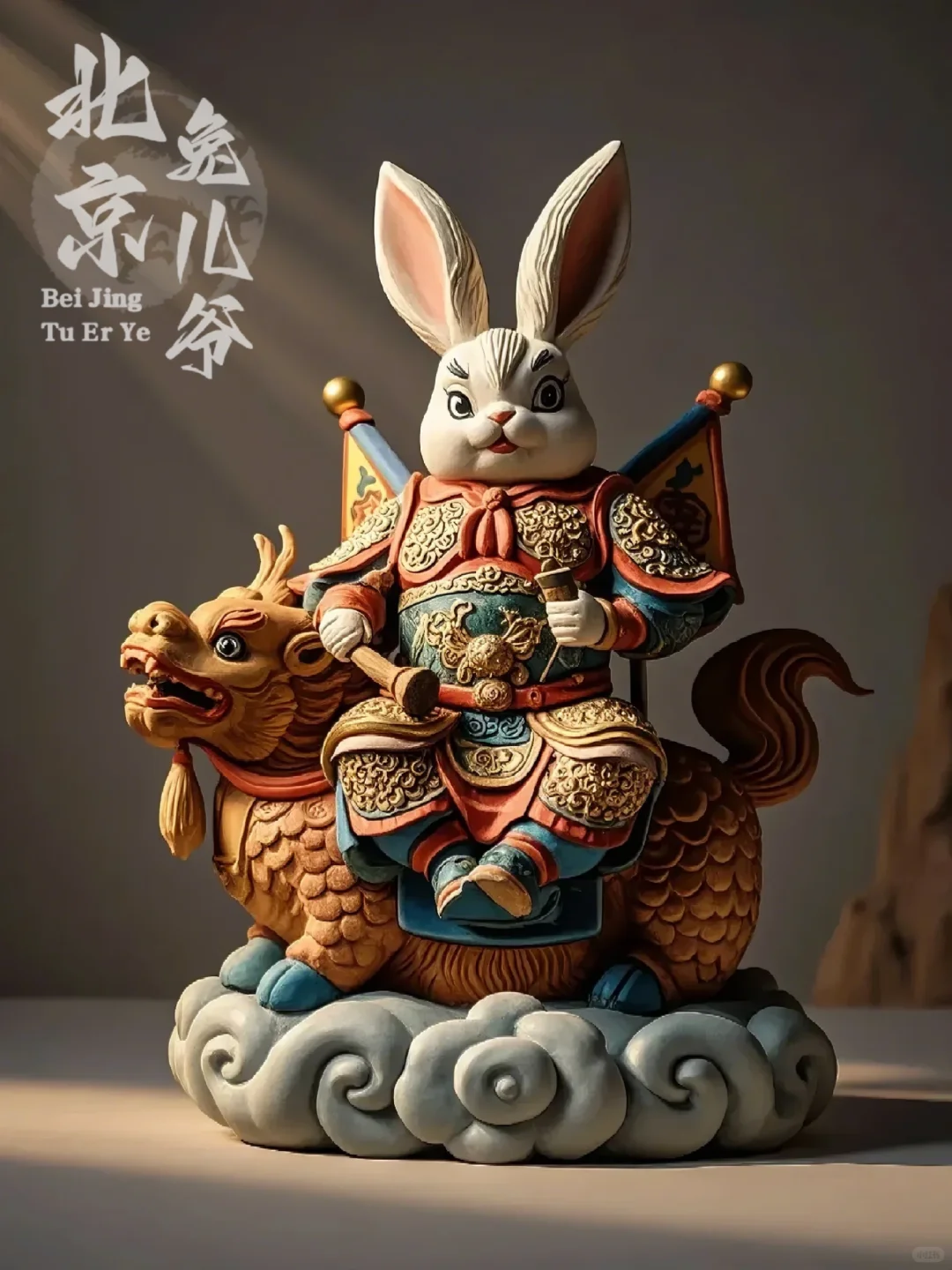 非遗泥塑丨北京兔儿爷