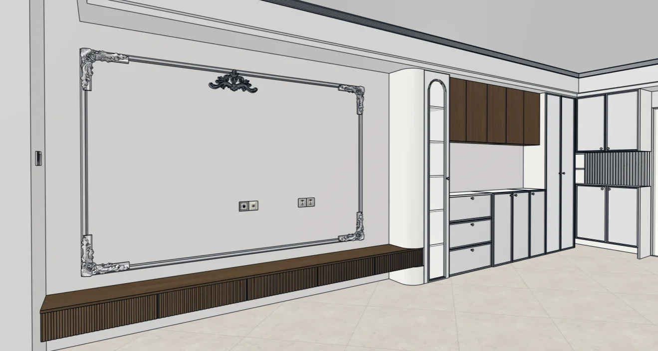 原来玄关柜,餐边柜,电视柜一体这么好看