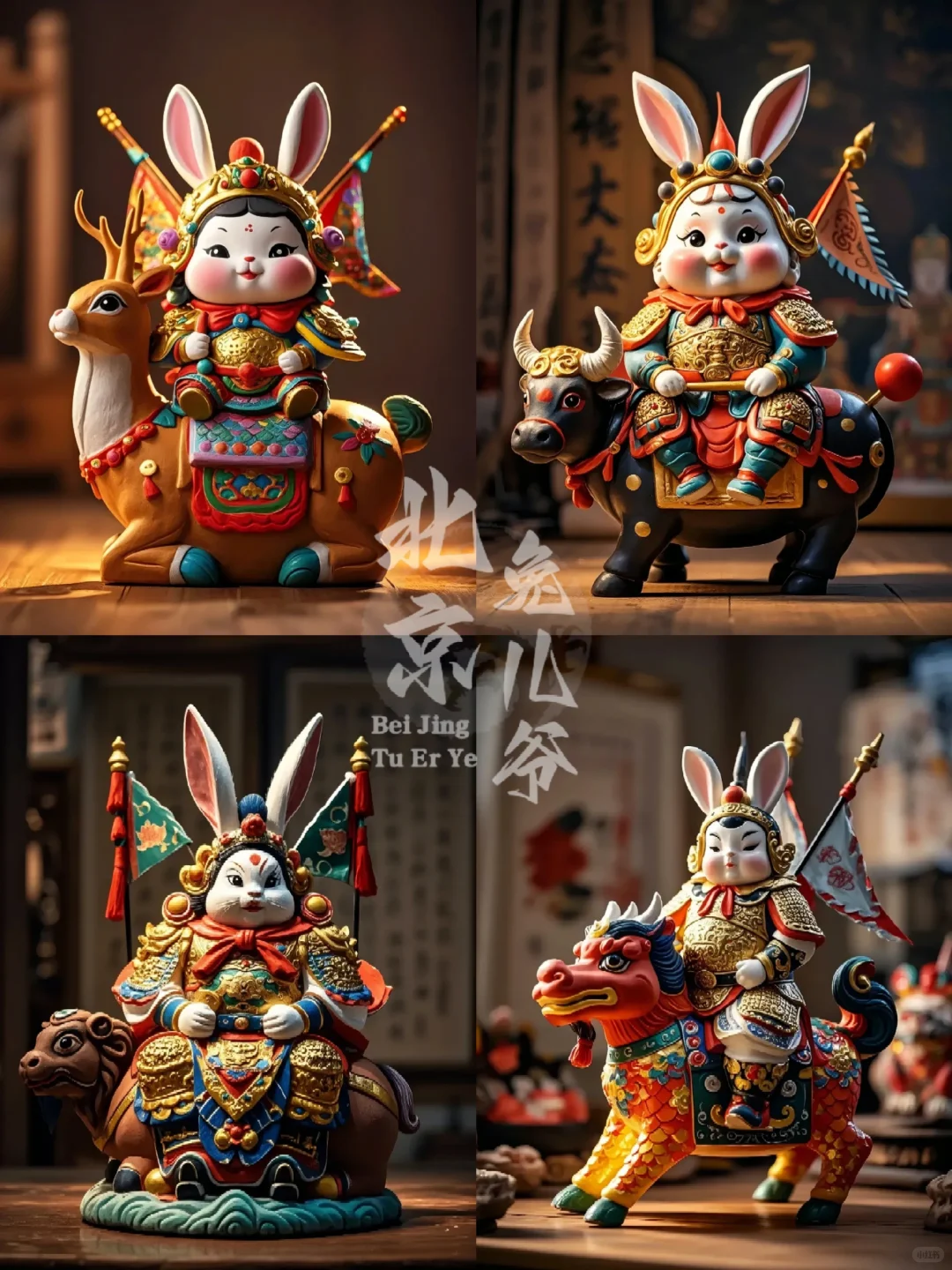 非遗泥塑丨北京兔儿爷