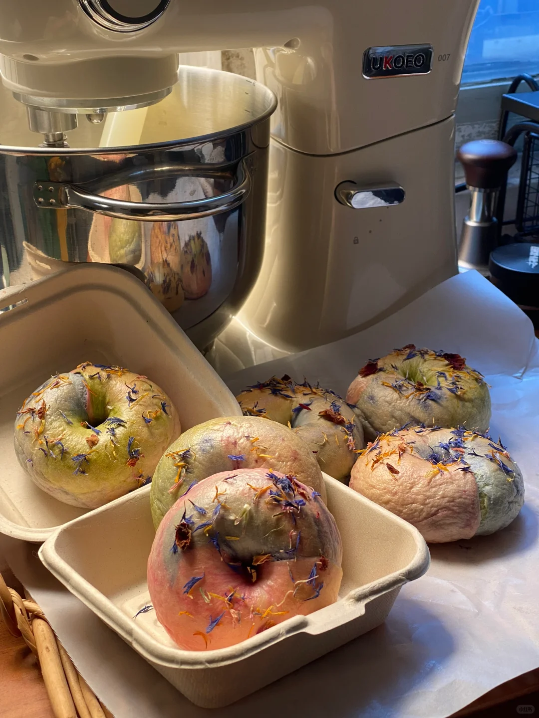 用高比克007画境厨师机做了莫奈花园贝果～