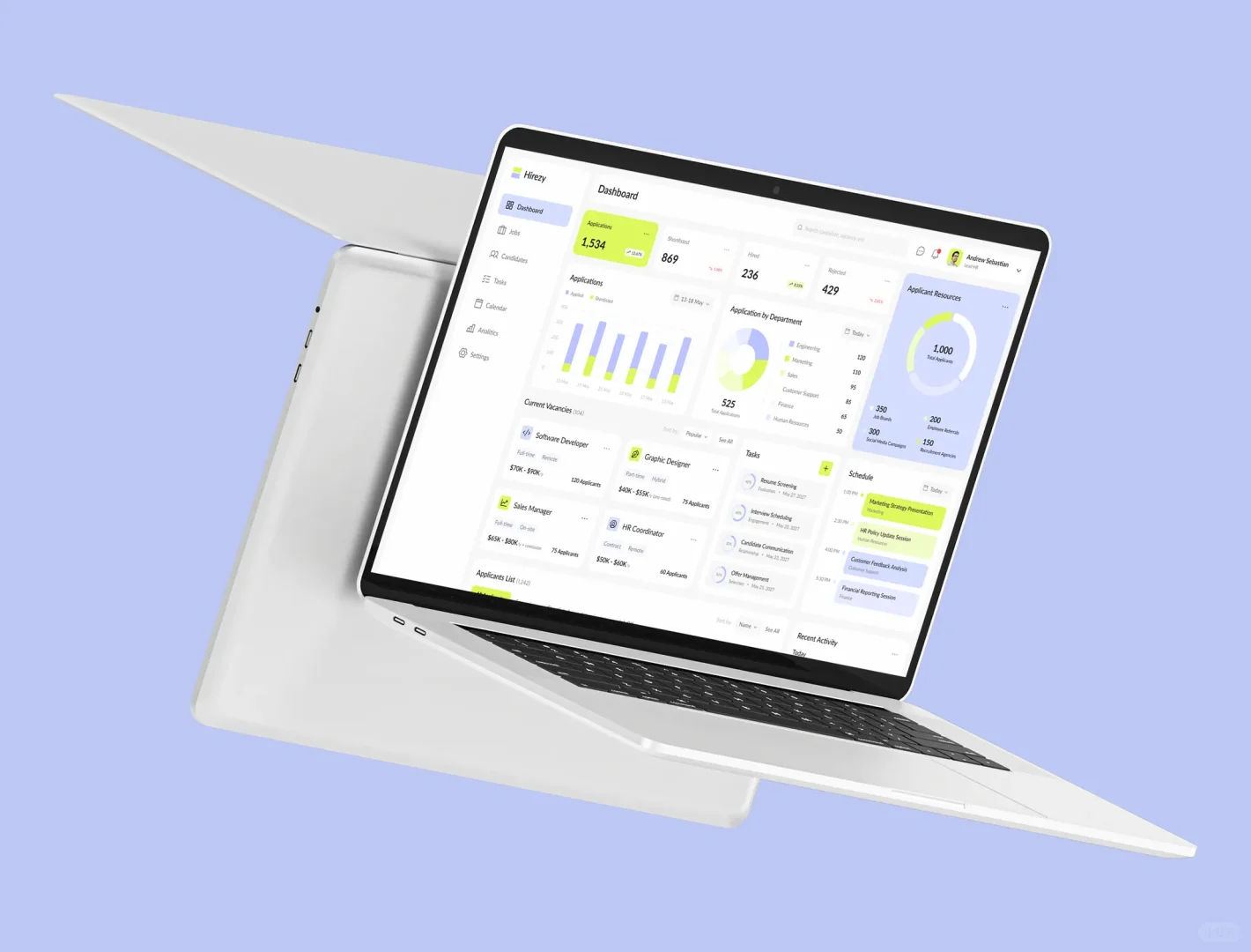 招聘平台仪表盘界面