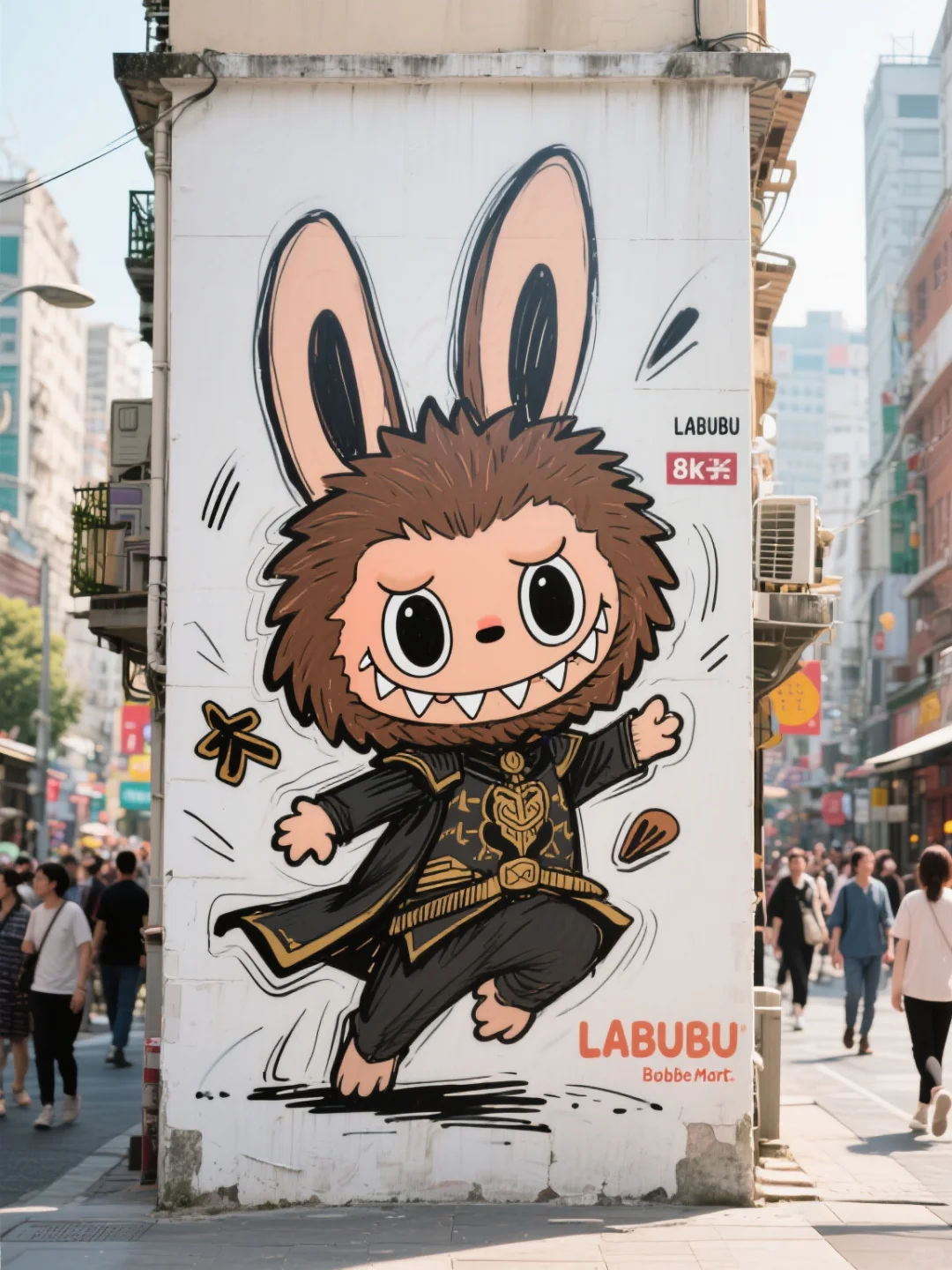 一束光照进来的时候，他竟然笑了，墙绘涂鸦