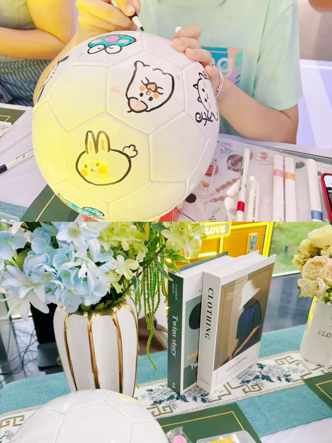 亲子活动足球彩绘手作团建沙龙｜员工福利