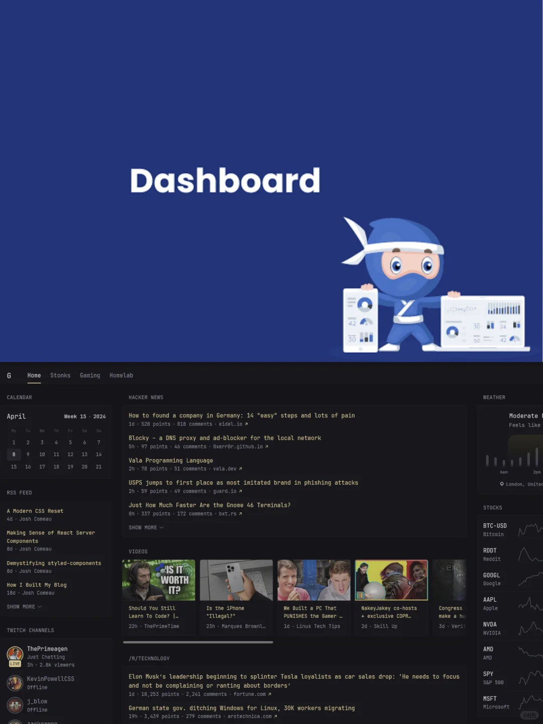 28k+星标免费仪表盘来了，信息聚合新王者！