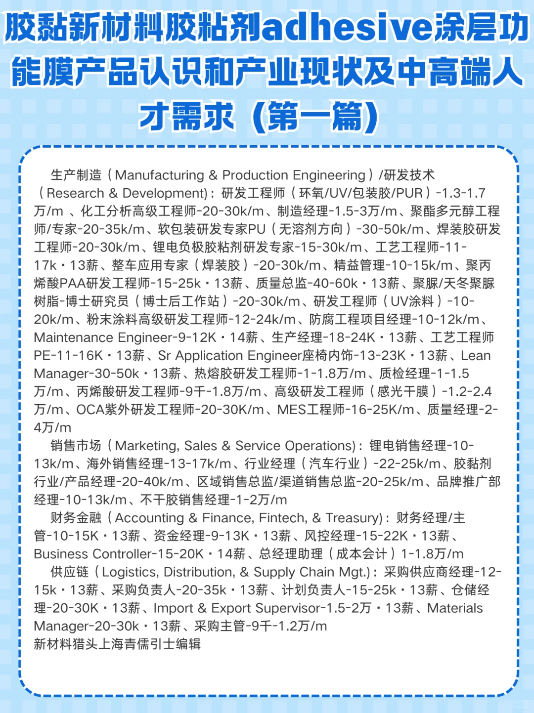 胶黏新材料胶粘剂涂层功能膜（第一篇）