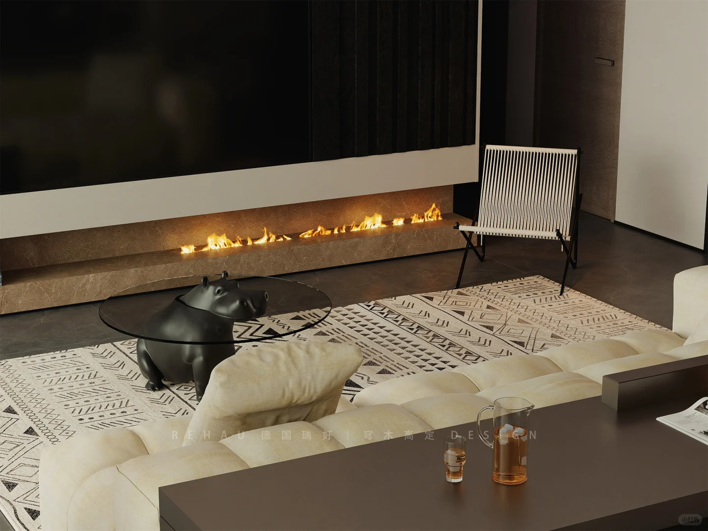 上海汇元玺｜客餐厅一体化的全屋定制设计