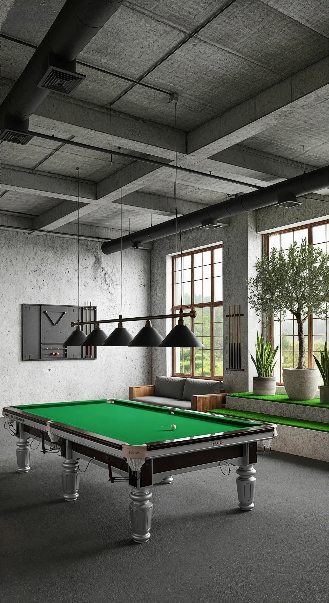 台球厅省钱还出效果，我只推荐水泥工业风