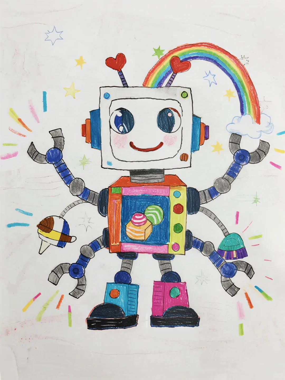 儿童创意手绘机器人