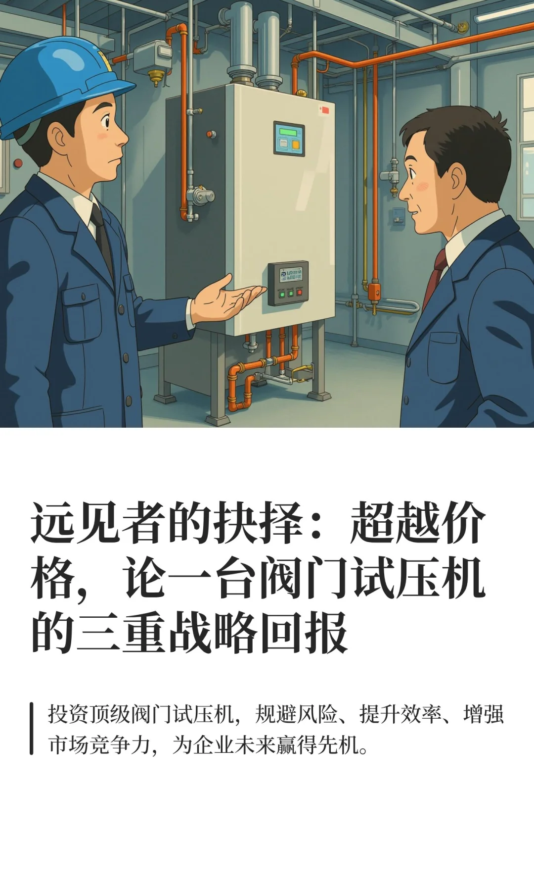 远见者的抉择：超越价格，论一台阀门试压机