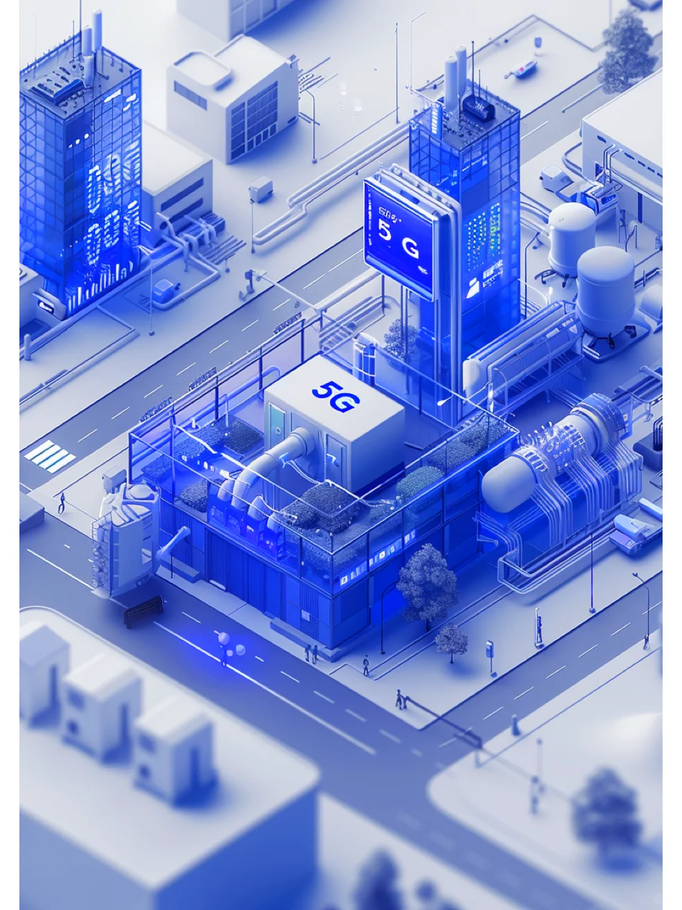 通信 | 91 Midjourney 科技城市5G场景3D