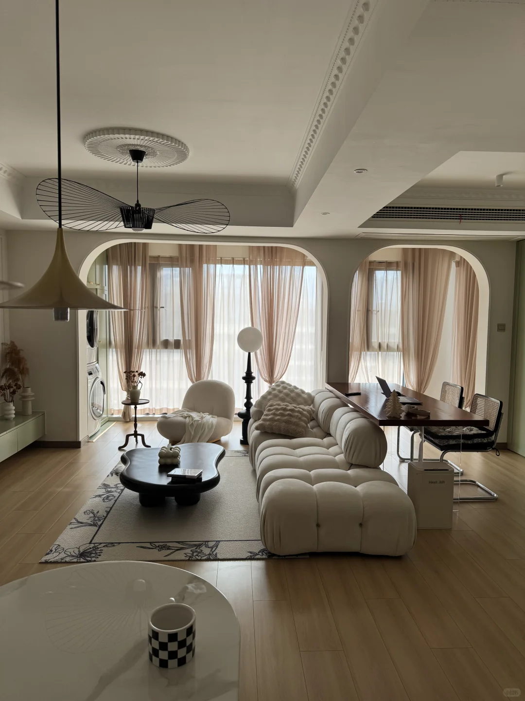 75平的房子，客厅与书房共用50平