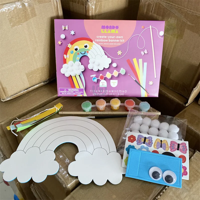 6.8DIY彩虹涂色彩绘手工模型 只有40个