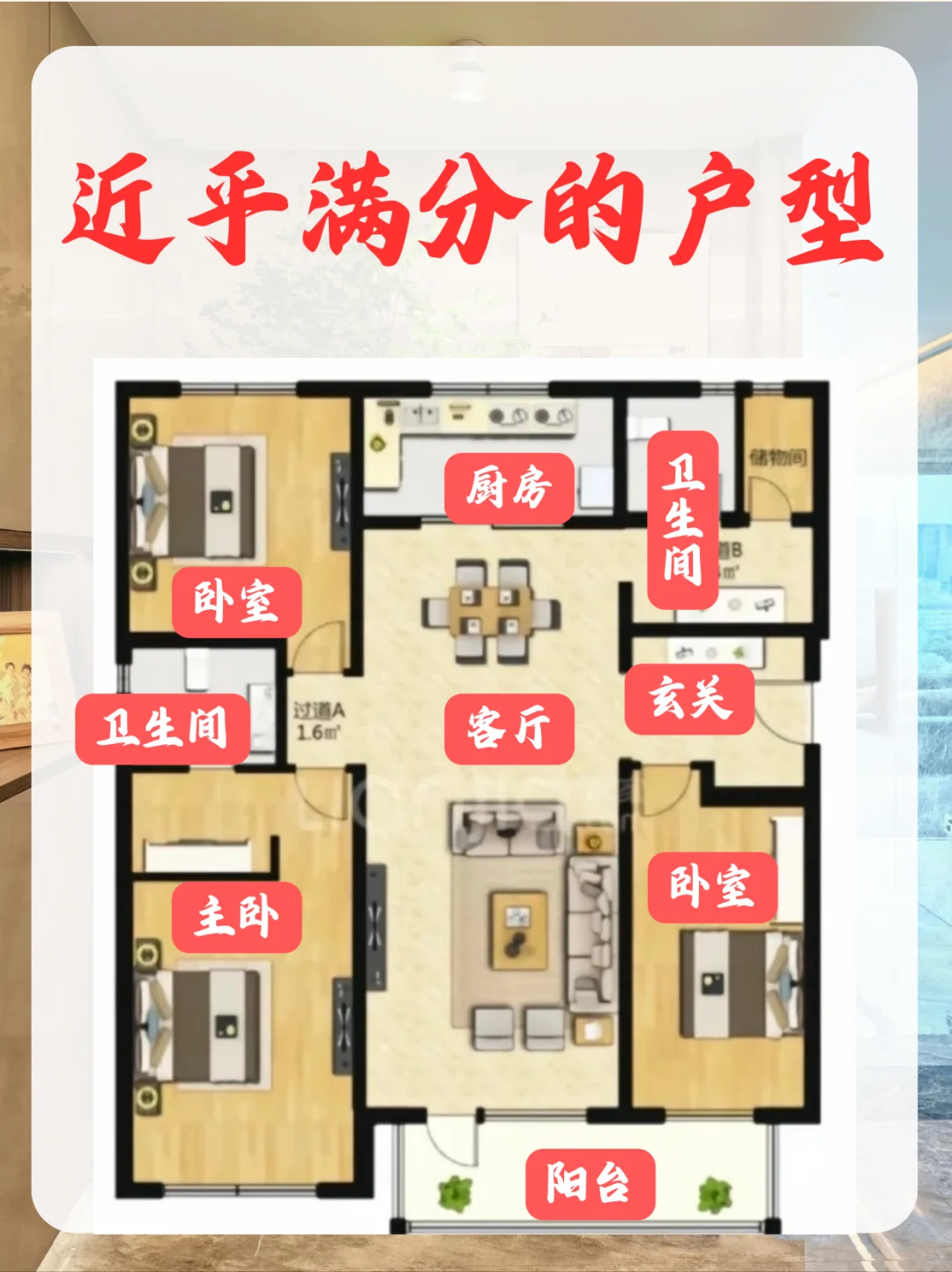 接近满分的户型?