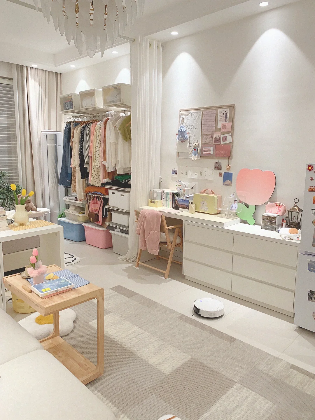 听我一句劝，窗帘做隔断，大单间能变一室一厅