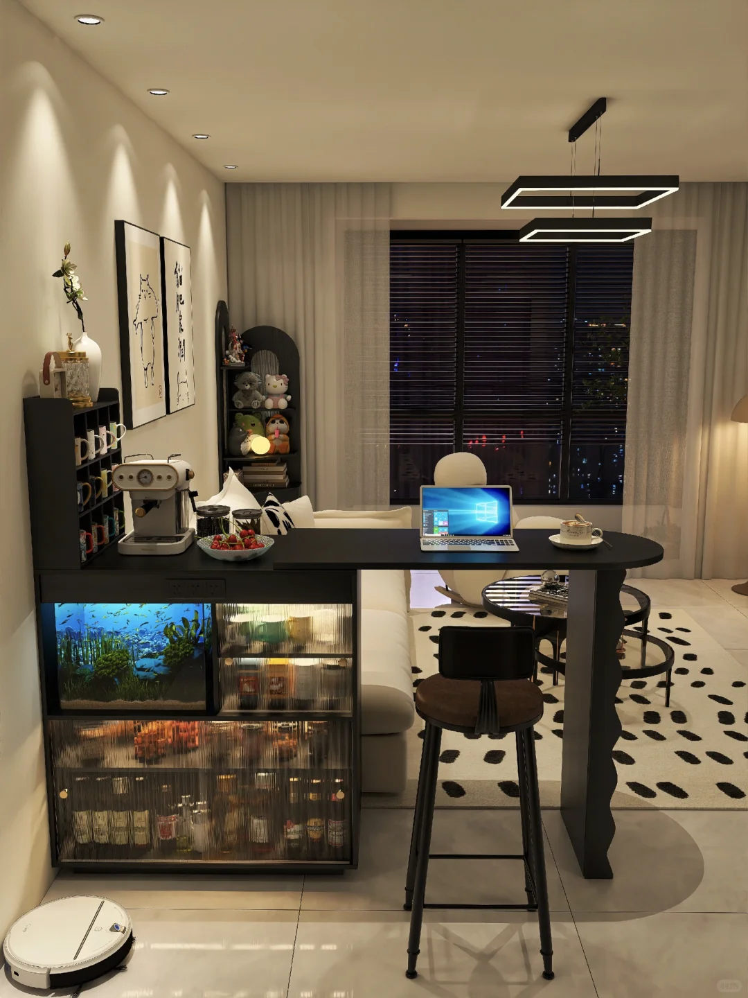 谁懂啊❗️沙发边放个吧台，客厅瞬间高级了