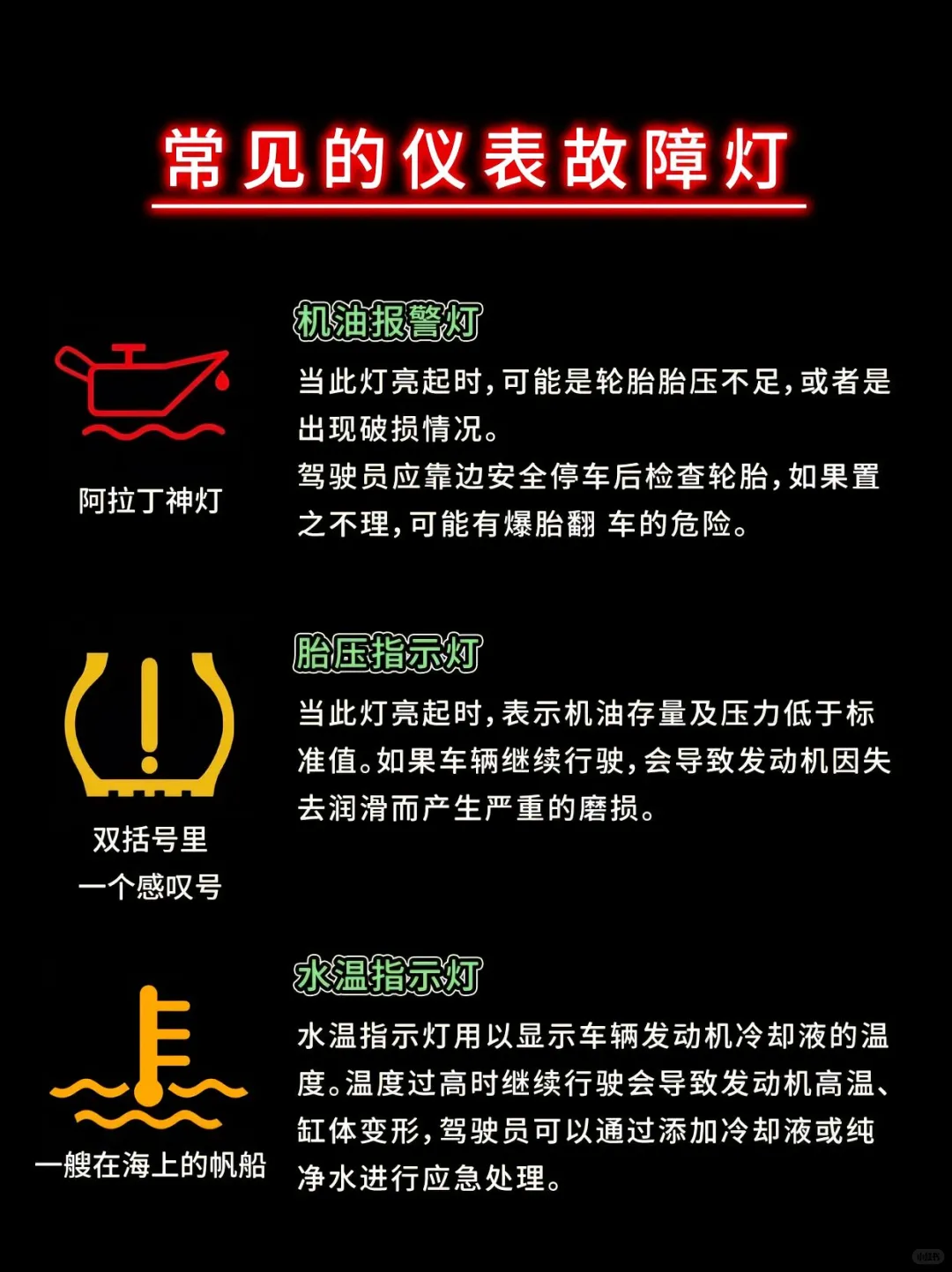 容易出错的仪表标志，记住的人都考过了