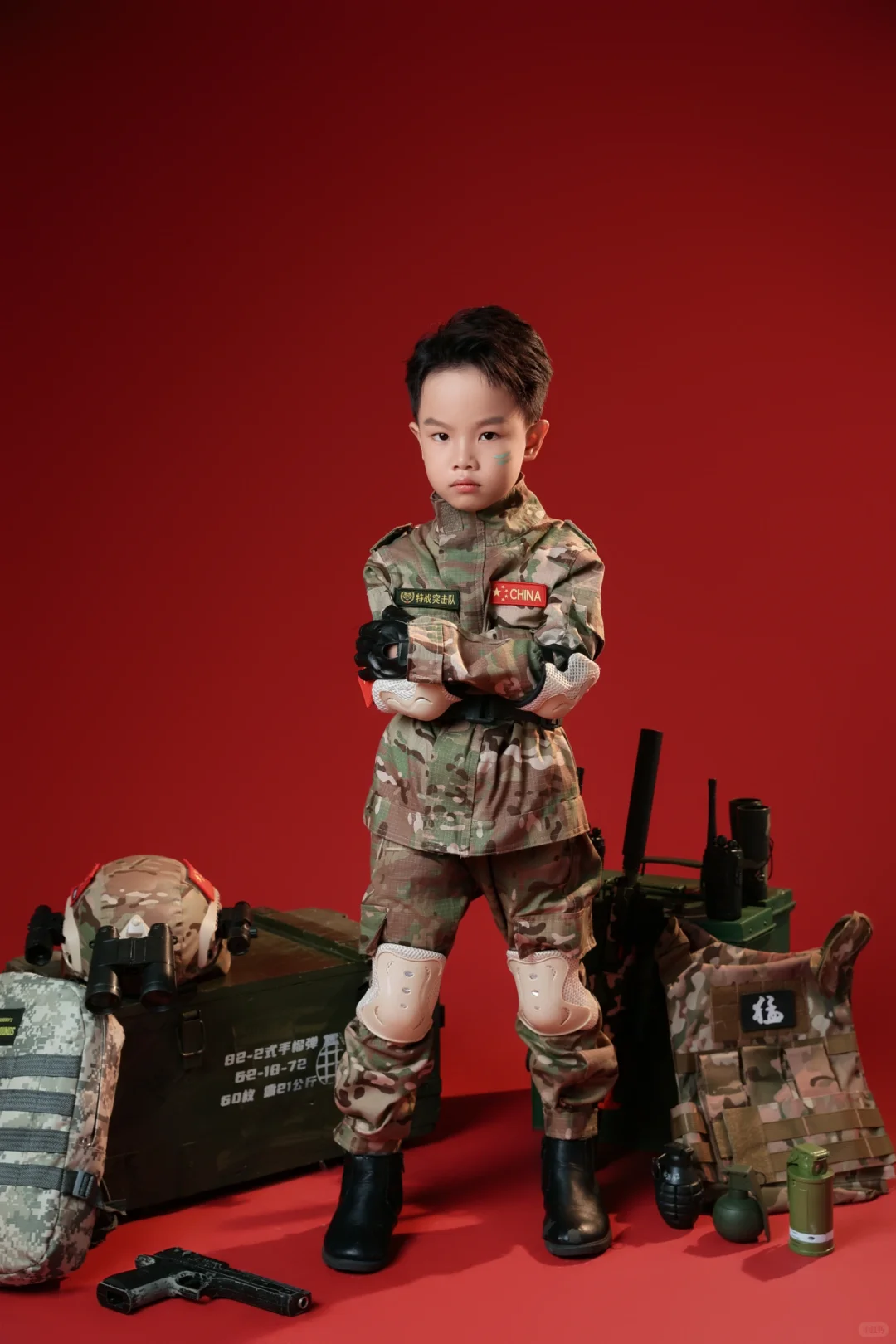 6岁“特种兵”报到！气场这块直接拿捏?