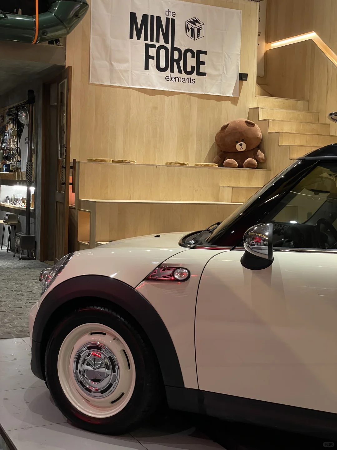 胡桃木车顶框 迷你R55 复古改装