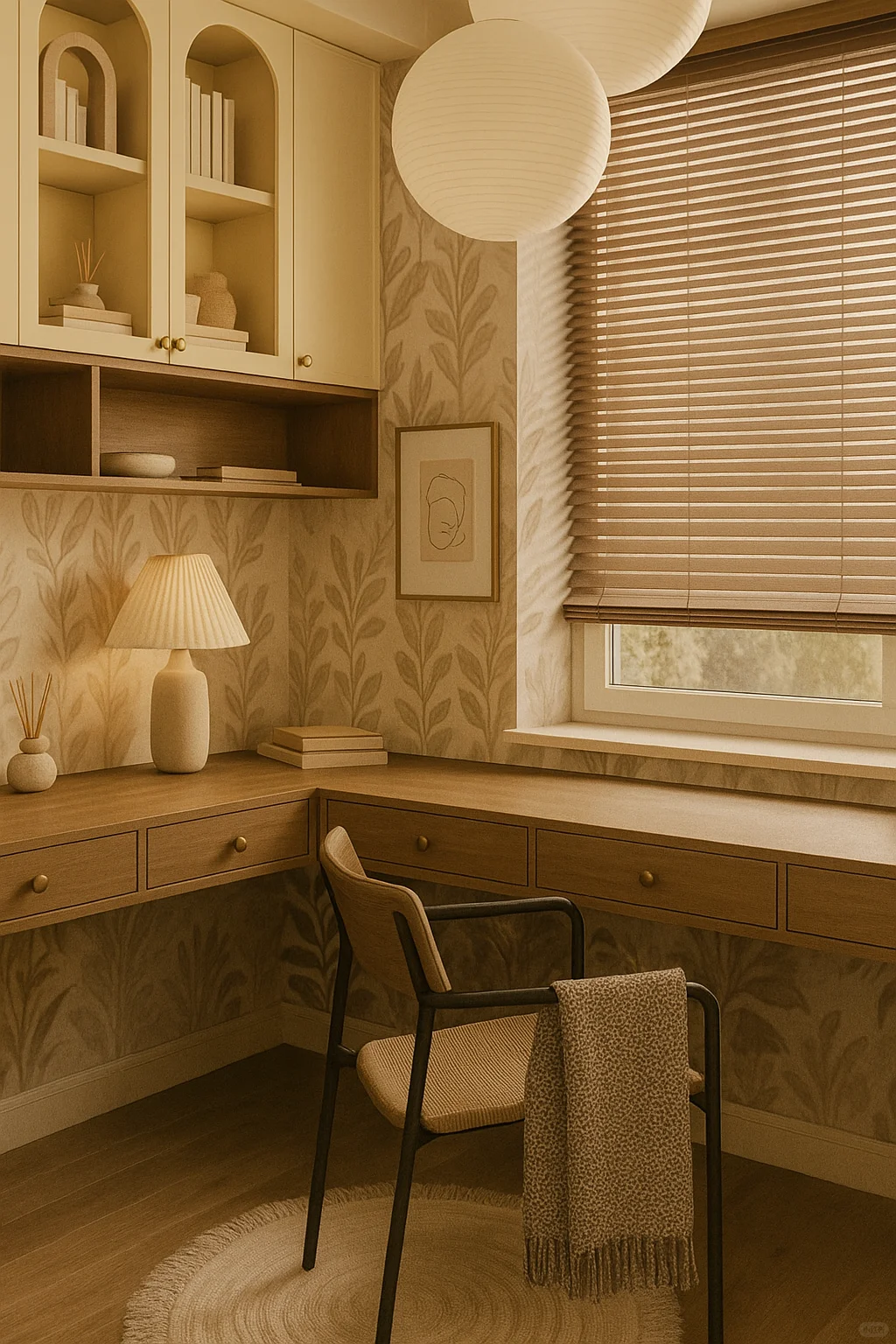 L型双人书房设计?