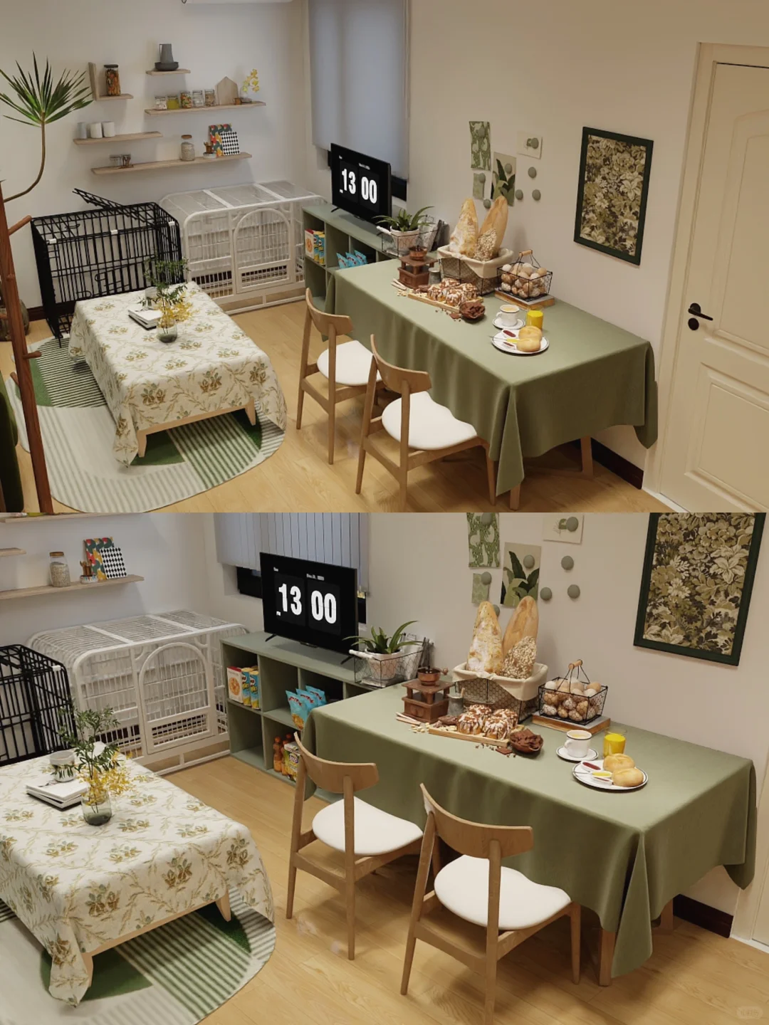 帮粉丝全屋改造小清新风❗