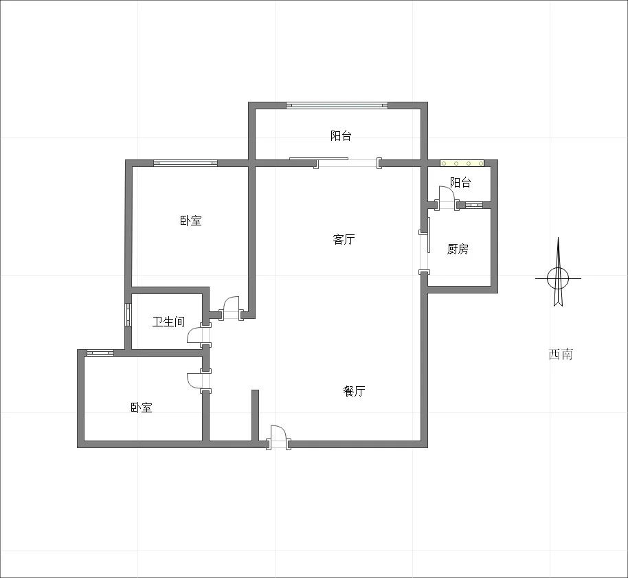 渝北区 鸳鸯 中冶北麓原 精装2室 月租2000