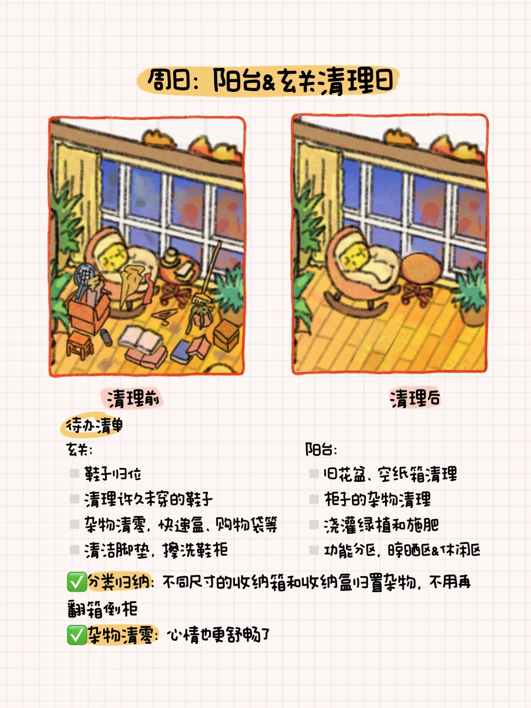 如果你家很乱，全屋整理只需7天❗（清单版