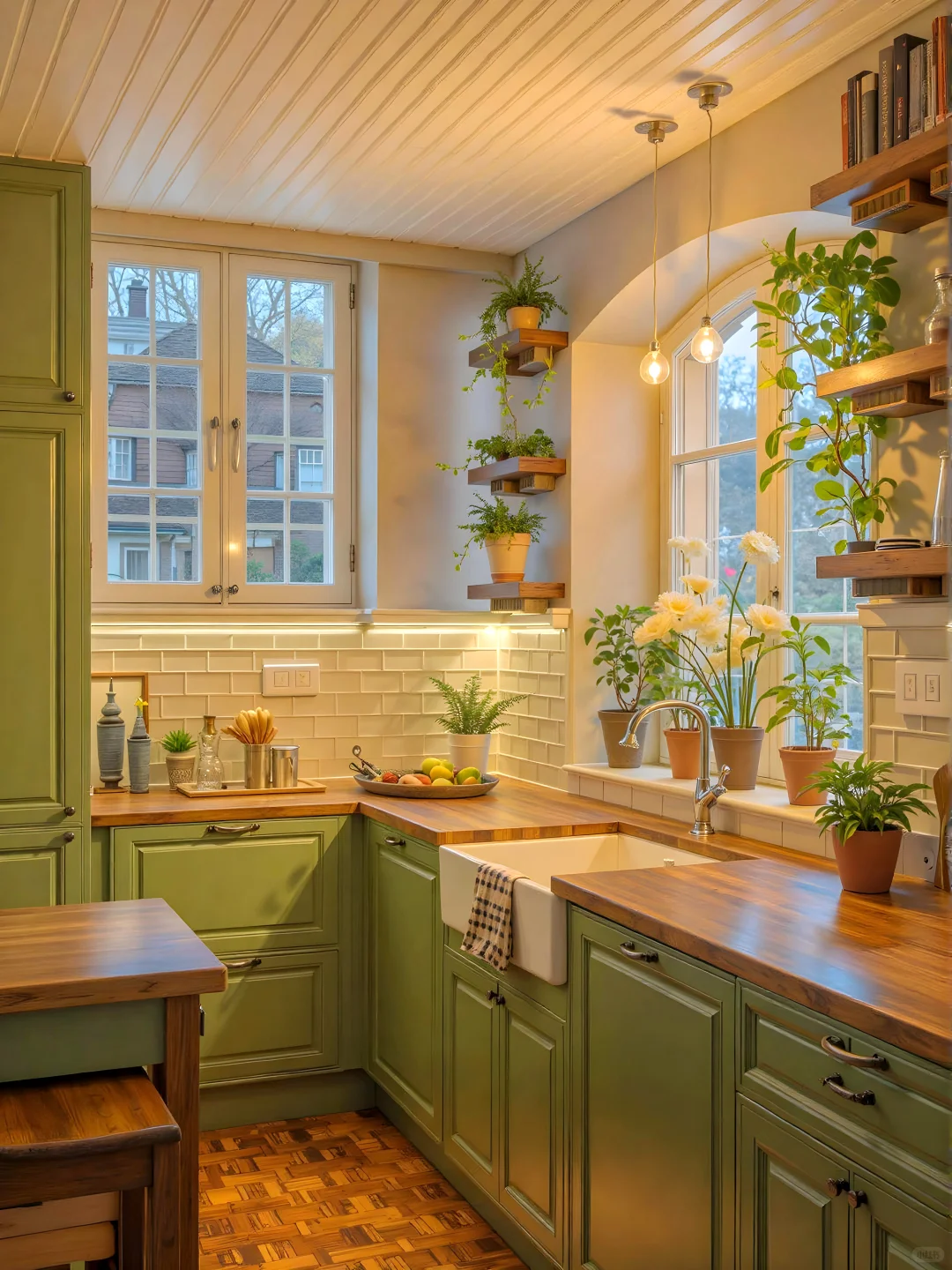 谁能拒绝氛围感满满的复古风厨房