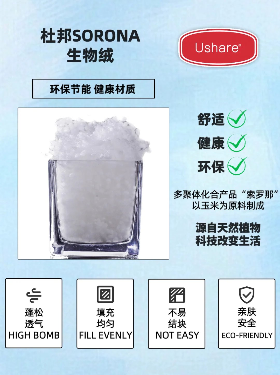 杜邦生物绒，科技和纤维技术的完美结合。