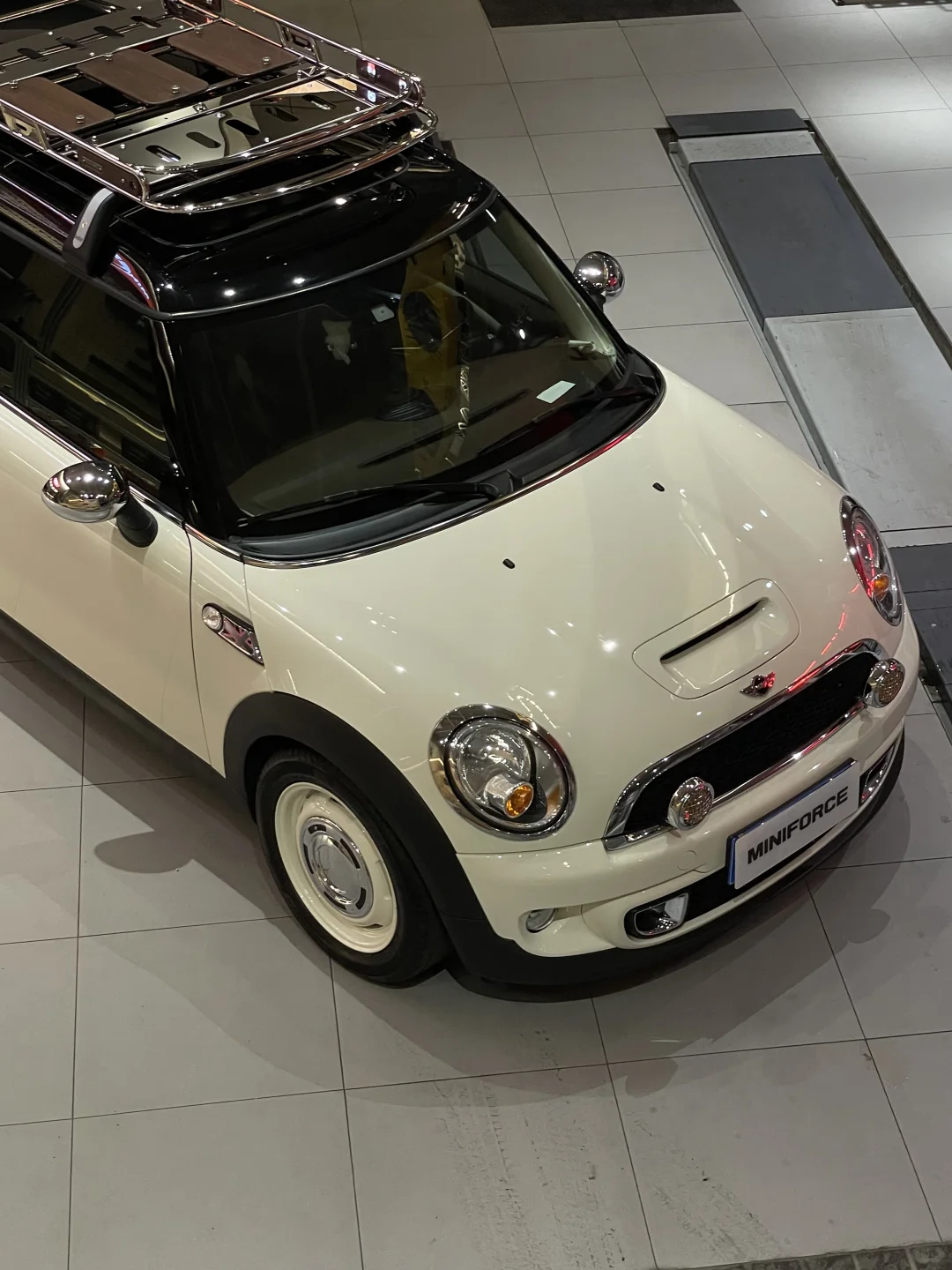 胡桃木车顶框 迷你R55 复古改装