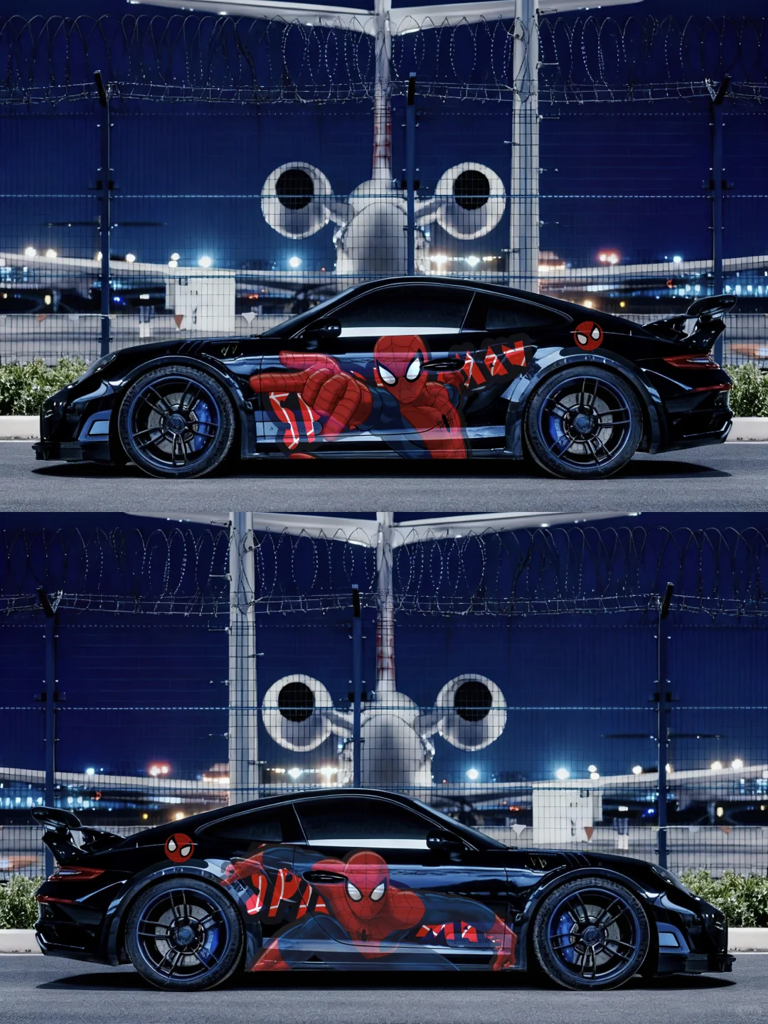 沪少返图~深夜的虹桥机场和蜘蛛侠也太配了!